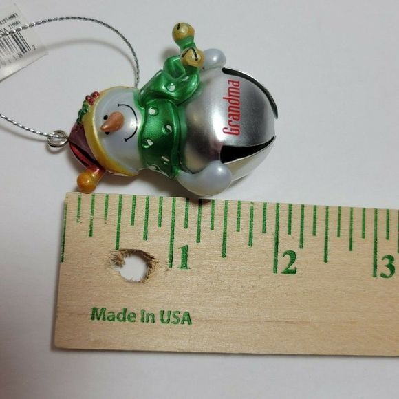 Ganz Jingle Bell Christmas Ornaments Snowman Snowmen Grandma Grandpa Gift NWT - Picture 7 of 8
